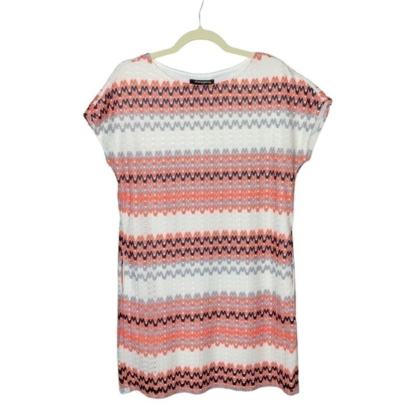 Sharagano Dresses & Skirts - Sharagano Chevron Crochet Knit Tunic Midi Dress Sz. 10.